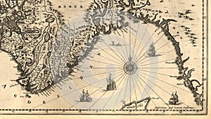 Old map of Norway