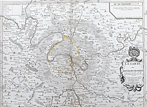 Old map of  Paris Region