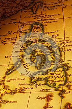 Old Map Philippines Islands