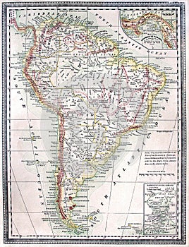 Old Map of South America photo