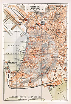 Old map of Trieste