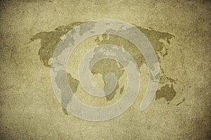 Old map of the world in grunge style. Perfect vintage background