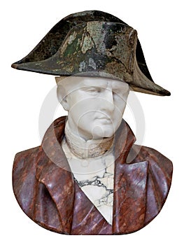 Old marble bust of Napoleon