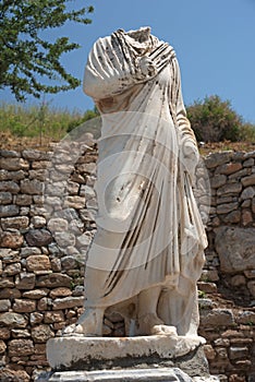 Old marble sculpture in Ephesus