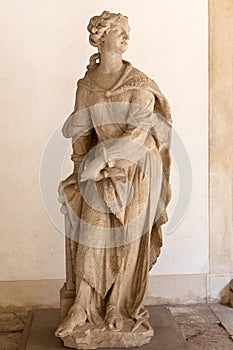 Marble statue artes liberales masonic Villa Pisani, Stra, Veneto, Italy photo