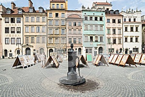 Old market square warsaw poland europe