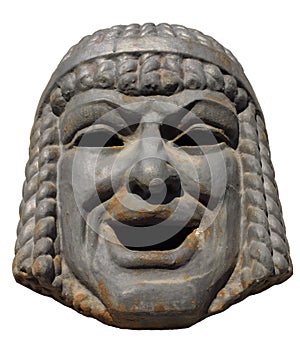 Old mask of a comedy