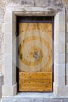 Old massive wooden door