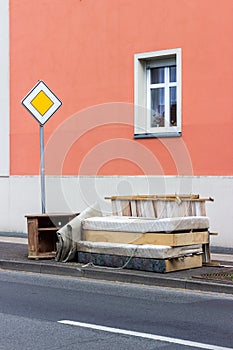 Old mattresses, furniture and household items