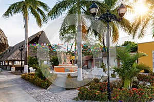 The old Mayan village El Cedral on Cozumel island, Mexico