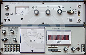 Old measuring device with analog measuring indicator