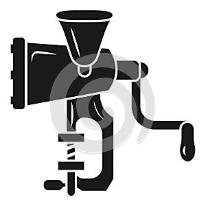 Old meat grinder icon, simple style