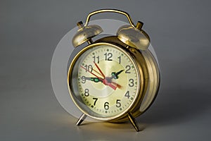 Old mechanical alarm clock. 3