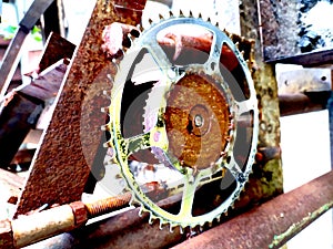 Old mechanism, gears in rust