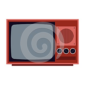 Old media, television and communication technology icons set