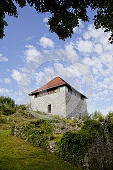 Old mediaval protection fort at mail Grad in Kamnik