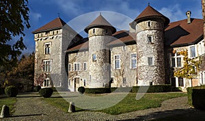 Old medielval castle of Thorens in Haute Savoie in France