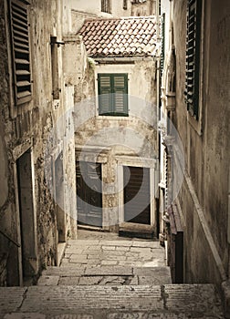 Old medieval alley