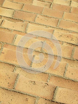 Old Medieval Brick Pavement Pattern Detail