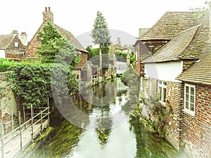 An old medieval Canterbury and a beautiful Stour river