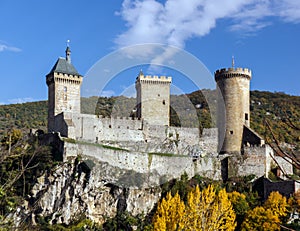 Old medieval castle in Foix, Ariege