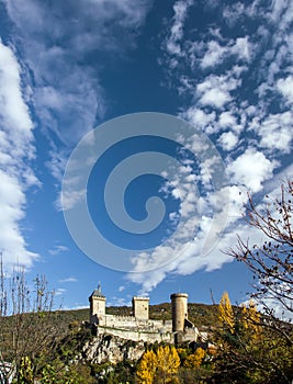 Old medieval castle in Foix, Ariege