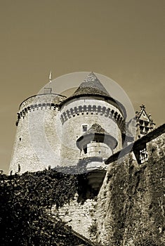 Old Medieval Castle in Perigord, France