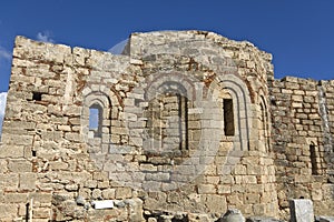 Old medieval church at Lindos acropolis, Rhodes