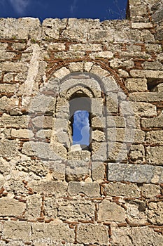 Old medieval church at Lindos acropolis, Rhodes