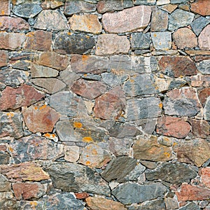 Old Medieval Stone Wall Background Texture