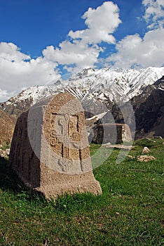 Old medieval tombstone