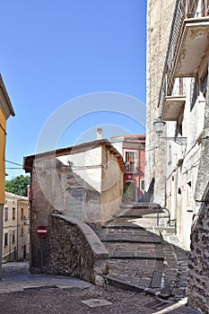 The old medieval town of Bagnoli Irpino in the Campania region, Italy.