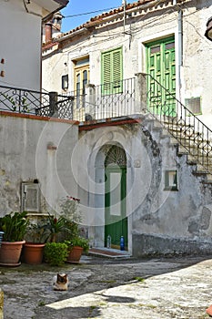 The old medieval town of Sant'angelo d'Alife in the Campania region, Italy.