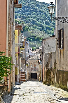 The old medieval town of Sant'angelo d'Alife in the Campania region, Italy.