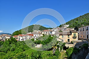 The old medieval town of Sant'angelo d'Alife in the Campania region, Italy.