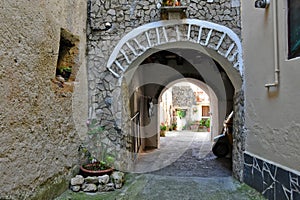 The old medieval town of Sant'angelo d'Alife in the Campania region, Italy.