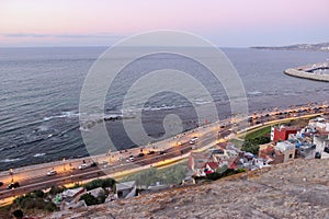 The old medina and the port of Tangier,