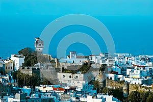 The old medina and the port of Tangier,