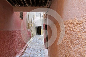 Old medina streets in moroccan city