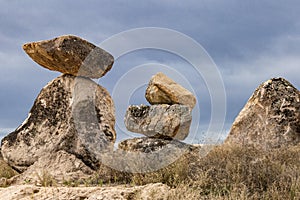 Old megalith stones one top of one other