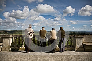 Old men contemplate the view