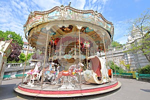 Old merry go round amusement park