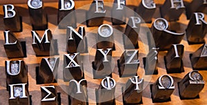 Old metal alphabet letters
