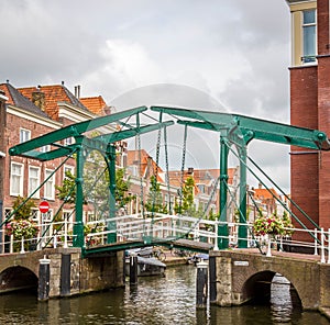 Old metal bridge in Leiden