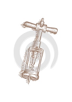 Old metal corkscrew