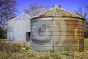 Old corn cribs on an old farm