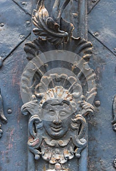 Old metal door detail in Graz, Styria region, Austria