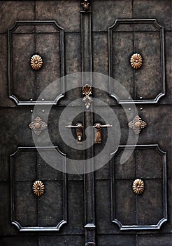 Old metal door detail in Salzburg