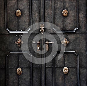 Old metal door detail in Salzburg