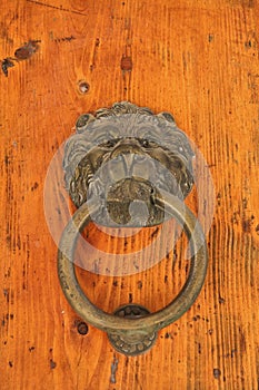 Old metal door handle